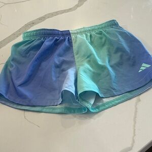 adidas Women's Blue and Green Athletic Shorts